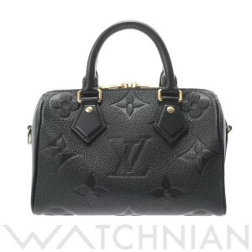 Louis Vuitton Noir Black Handbag Empreinte Monogram Leather Speedy Bandouliere - Picture 2 of 7